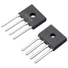 【UD2KB80】整流用 ブリッジダイオード 単相 2A、800V、13.8 x 3.1 x 10.8mm、UD2KB80