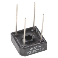 【VS-KBPC110】整流用 ブリッジダイオード 単相 3A、1000V、16.7 x 16.7 x 6.35mm、VS-KBPC110