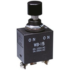 【WB-15AT】押しボタンスイッチ モーメンタリ パネルマウント 単極双投(SPDT)