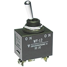 【WT-12AT】トグルスイッチ、SPDT、パネルマウント、ラッチ、WT-12AT