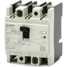【NV30-FA-3P15A-100-200V30MA】制御盤用 漏電遮断器
