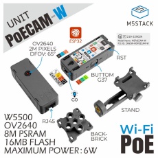 【M5STACK-U121-B】M5Stack Wi-Fi付きPoEカメラ (OV2640)