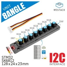 【M5STACK-U154】M5Stack用ポテンショメータ付き8アングルユニット