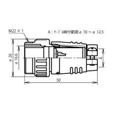 【NJC204ADFUL】NJCアダプタUL品(シェルφ20・4極)