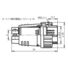 【NJC2416PMUL】NJCプラグUL品(シェルφ24・16極)