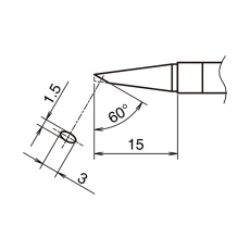 【T39-BC1530】こて先BC型横1.5mm縦3mm
