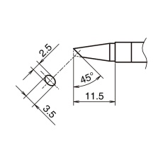 【T39-BC2535】こて先BC型横2.5mm縦3.5mm