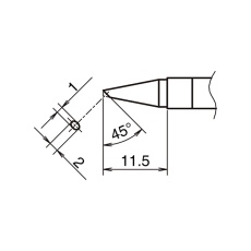 【T39-BCF1020】こて先BC型横1mm縦2mm面のみ