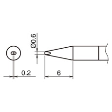 【T50-D06】こて先0.6D型