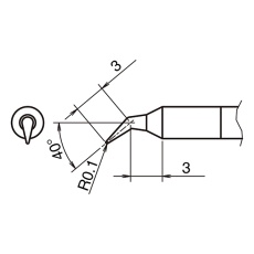 【T50-J01】こて先0.1J型