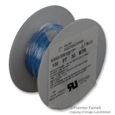 【83000 006100】HOOK UP WIRE 100FT 30AWG COPPER BLUE