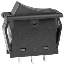 【CWT12AAS1】SWITCH ROCKER SPDT 6A 125VAC BLACK