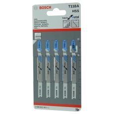 【T118A】JIGSAW BLADES - THIN METAL T118A PK5