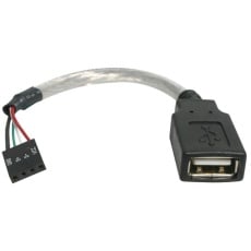 【USBMBADAPT】LEAD USB A FEM TO 4 PIN HEADER 15CM