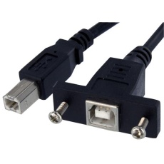 【USBPNLBFBM1】LEAD PANEL MOUNT USB B FEMALE-B MALE
