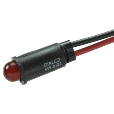 【559-0102-007F】PANEL INDICATOR RED 6.35MM 5VDC
