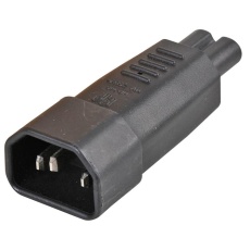 【PEL00521】ADAPTER IEC C14-IEC C7 10A/250V BLK