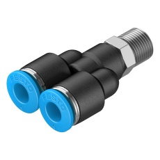 【QSY-1/8-6】PUSH-IN Y-FITTING 6MM R1/8 12.5MM