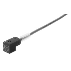 【KME-1-24DC-5-LED】PLUG SOCKET W/CABLE CYLINDER 4A 24V