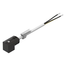 【KMEB-1-24-10-LED】PLUG SOCKET W/CABLE CYLINDER 24V 10M