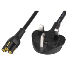 【152610/2】POWER CORD UK PLUG TO C5 CONNECTOR 2M