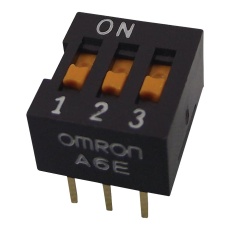 【A6E-3104-N】DIP SW SPST 0.025A 24V 3POS THT