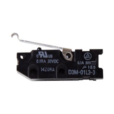【D3M-01L3-3】MICROSW SPST 0.1A 30VDC 102GF