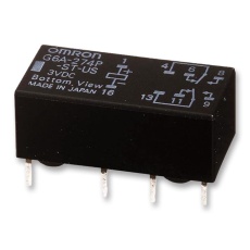 【G6AU-274P-ST-US DC12】SIGNAL RELAY DPDT 12VDC 2A THT