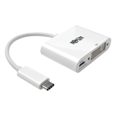 【U444-06N-D-C】USB-C TO DVI ADAPTER W/PD CHARGE WHITE