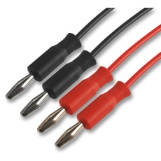 【TEN01015】TEST LEAD 2X 4MM RED + BLACK 1M