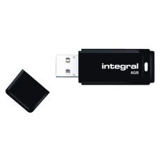 【INFD8GBBLKNRP】USB FLASH DRIVE 2.0 BLACK 8GB