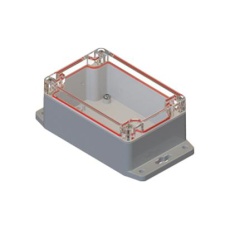 【RBF53P06C16G】ENCLOSURE FLANGED GREY/CLEAR PC