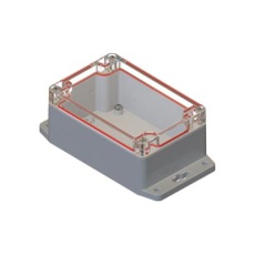 【RBF53P06C16G】ENCLOSURE FLANGED GREY/CLEAR PC