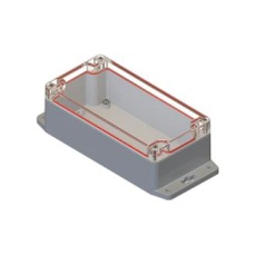 【RBF63P06C16G】ENCLOSURE FLANGED GREY/CLEAR PC