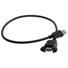 【U3A00100-05M】USB CABLE 3.0 A PLUG-A RCPT BLK 19.7inch