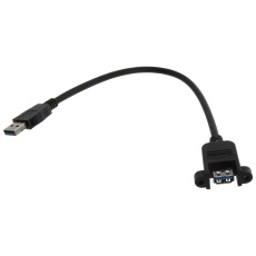【U3A00100-03M】USB CABLE 3.0 A PLUG-A RCPT BLK 11.8inch