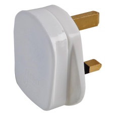 【9248 WHT 5A】UK MAINS PLUG 240V 13A WHT