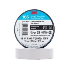 【165WH4A】TAPE PVC 19MM X 18M WHITE