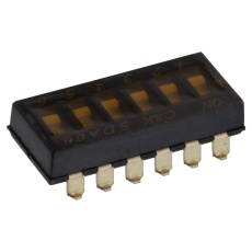 【SDA06H0SBR】DIP SWITCH SPST 0.1A 5VDC SMD