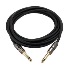 【IO-IC109015-T2MBK】CABLE ASSY 1/4inch MONO PLUG-PLUG 15FT