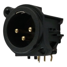 【IO-XLR3-M-EH】XLR CONNECTOR R/A JACK 3POS PCB