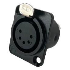 【IO-XLR5-F-BK-JL】XLR CONNECTOR JACK 5POS PANEL