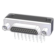 【M83513/10-D03NW】MICRO-D SUB CONN R/A PLUG 25POS TH