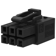 【212514-1006】CONN HOUSING RCPT 6POS 4.2MM BLACK