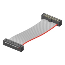 【TCSD-08-D-02.00-01-N】CABLE ASSY 16POS IDC RCPT-RCPT 50.8MM
