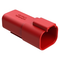 【AT04-4P-RED】AUTOMOTIVE HOUSING RCPT 4POS 13A RED