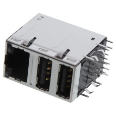 【RJMG231022830ER】STACKED USB CONN 2.0 TYPE A R/A 8POS