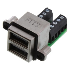 【MUSBC41130】STACKED USB CONN 2.0 TYPE A R/A 8POS