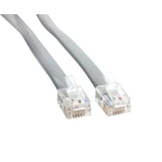 【MP-5FRJ12STWS-002】ETHERNET CABLE RJ12 PLUG-PLUG 2FT GRY