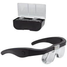 【LC1790USB】MAGNIFIER GLASSES W/4 LENS LED 1.5X-5X